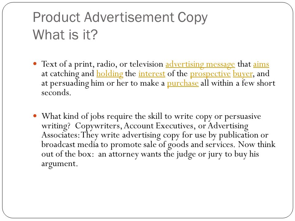 how to write ad copy for radio